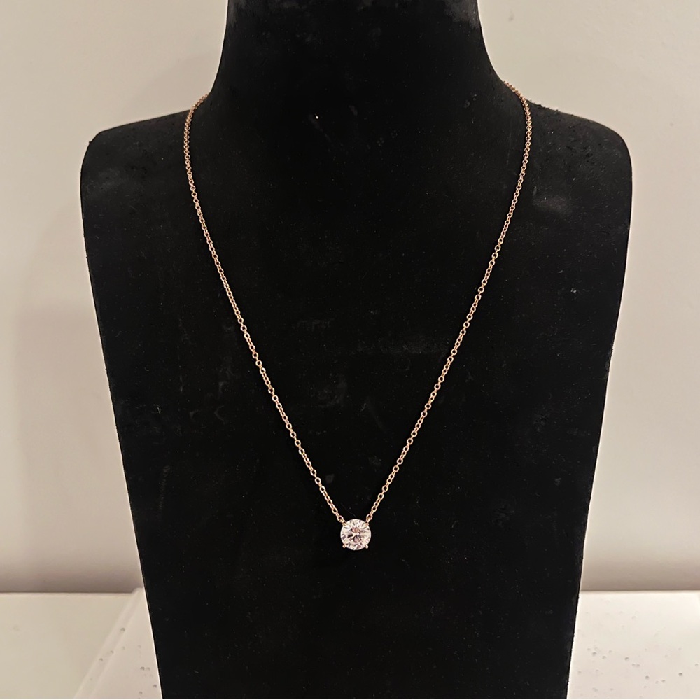 NEW Diamonique 2ct Diamond Pendant Necklace